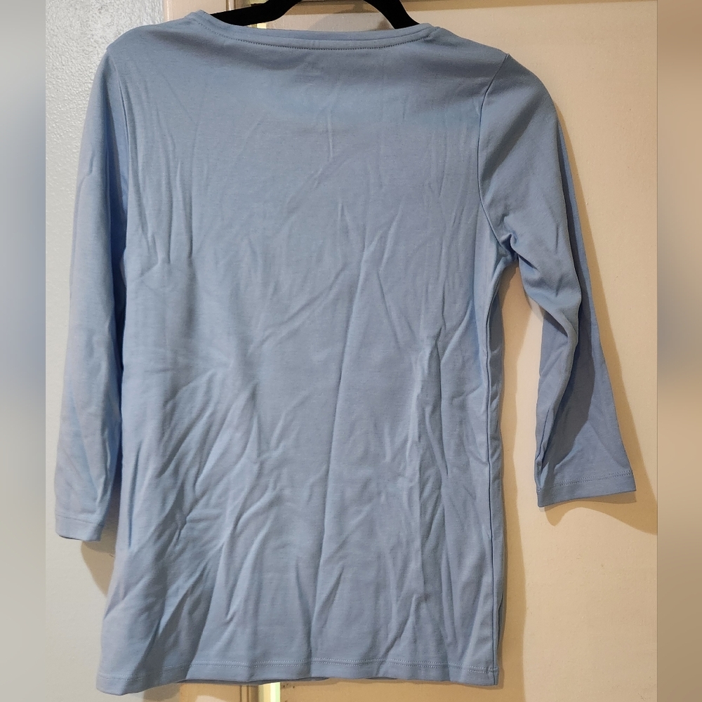 L.L. Bean Women's Light Blue Top, XS-REG - Picture 6 of 6